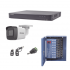 Hikvision Kit de Vigilancia KH1080P16BW de 16 Cámaras Bullet CCTV y 16 Canales, con Grabadora DVR, Fuente de Poder, Conectores y Transceptores  1