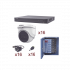 Hikvision Kit de Vigilancia KH1080P16DW de 16 Cámaras Domo y 16 Canales, con Grabadora DVR, Fuente de Poder, Transceptores y Conectores  1