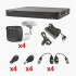 Hikvision Kit de Vigilancia TurboHD 1080p KH1080P4BW de 4 Cámaras CCTV Bullet y 4 Canales, con Grabadora DVR  1