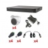 Hikvision Kit de Vigilancia Turbo HD 1080p KH1080P4DW de 4 Cámaras CCTV Domo y 4 Canales, con Grabadora  1