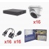 Hikvision Kit de Vigilancia Turbo HD 720P KH720P16EW de 16 Cámaras CCTV y 16 Canales, con Grabadora DVR  1