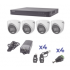 Hikvision Kit de Vigilancia IDS-7204HQHI-M1/S(C) de 4 Cámaras CCTV Domo y 4 Canales, con Grabadora