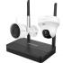 Hikvision Kit de Vigilancia NKS4245WBTH de 2 Cámaras IP Bullet/Torreta WiFi con Grabadora de 4 Canales