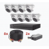HiLook Kit de Vigilancia HL1080P8E de 8 Cámaras CCTV Torreta con Grabadora de 8 Canales