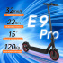 Honey Whale Scooter E9 Pro, hasta 32km/h, 500W, máx. 120kg, Negro - Imagen adicional 1