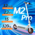 Honey Whale Scooter M2 PRO, hasta 35km/h, 350W, máx. 120kg, Blanco  2