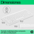 Teclado HP 350, Inalámbrico, Bluetooth, Blanco (Inglés)  9