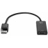 HP Adaptador HDMI Hembra - DP Macho, 30.5cm, Negro  1