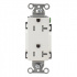 Hubbell Tomacorriente HUB-DR20-WHI-TR, 1 Enchufes, 125V, 20A, Blanco