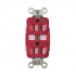 Hubbell Tomacorriente HUB-HBL-8200-RED, 2 Enchufes, 125V, 15A, Rojo  1
