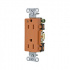 Hubbell Tomacorriente HUB-IG15DR, 2 Enchufes, 125V, 15A, Naranja  1