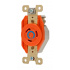 Hubbell Conector de Media Vuelta, 20A, 250V, Nema L6-20R, Naranja  1