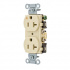 Hubbell Tomacorriente HUB-IG5352I, 2 Enchufes, 125V, 20A, Marfil