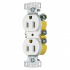 Hubbell Tomacorriente HUB-RR15W, 2 Enchufes, 125V, 15A, Blanco  1