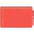 Tableta Gráfica Huion HS611, 258.4 x 161.5mm, Alámbrico, USB, Rojo Coral  1