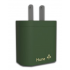 Hune Cargador de Pared, 18W, 1x USB-A, 1x USB-C, Verde  1