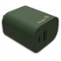 Hune Cargador de Pared, 18W, 1x USB-A, 1x USB-C, Verde  2