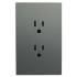 Innlite Placa Tomacorriente APL-404, 2 Enchufes, 90 - 277V, 15A, Gris  1