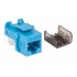 Intellinet Jack de Red Cat6a, UTP, RJ-45, Azul/Negro  3