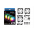 Ventilador In Win Luna AL120 RGB, 120mm, 400-1800RPM, Negro/Blanco - 3 Piezas  2