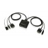 Iogear Cable KVM GCS922U, 2x USB/DVI Macho - USB/DVI Hembra, 8.7cm, Negro  1