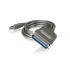 Iogear Cable USB Macho - IEEE-1284 Macho, 1.8 Metros, Gris  1