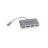 Iogear Hub USB-C Macho - 4 Puertos USB Macho, 5000Mbit/s, Plata  1