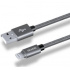 iSound Cable USB 2.0 A Macho - Lightning Macho, 3 Metros, Gris  1