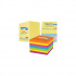 Janel Notas Adhesivas Mini Cubo, 1 Block de 400 Hojas, 7 Colores Neón