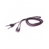 Jendrix Cable AUX 2x 6.3mm Macho - 2x RCA Macho, 90cm, Púrpura  1