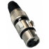 Jendrix Conector Jack Canon XLR, Plata/Negro  1
