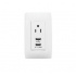 JWJ Tomacorriente JTL-C7370, 1 Enchufe + 2 USB-A, 127V, 15A, Blanco  1