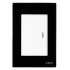 JWJ Placa con Apagador JTL-F7601, 1 Interruptor, 127V, 10A, Blanco/Negro  1