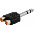 Kapton Adaptador 6.3mm Macho - 2x RCA Hembra, Negro  1