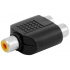 Kapton Adaptador RCA Hembra - 2x RCA Hembra, Negro