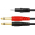 Kapton Cable AUX 3.5mm Macho - 2 x 6.35mm Macho, 1.8 Metros, Negro  1