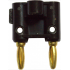 Kapton Conector Doble Banana, Negro  1