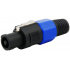 Kapton Conector Plug Speakon 4 Vias Macho, Azul/Negro  1