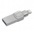 Memoria USB Kingston Bolt Duo, 128GB, USB 3.0/Lightning, Plata  2