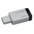 Memoria USB Kingston DataTraveler 50, 128GB, USB 3.0, Plata/Negro  1