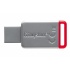 Memoria USB Kingston DataTraveler 50, 32GB, USB 3.0, Plata/Rojo  3