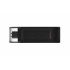 Memoria USB Kingston DataTraveler 70, 128GB, USB-C 3.2, Negro  1
