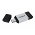 Memoria USB Kingston DataTraveler 80, 128GB, USB C 3.2, Lectura 200MB/s, Escritura 60MB/s, Negro/Plata  5