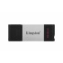 Memoria USB Kingston DataTraveler 80, 64GB, USB 3.2, Lectura 200MB/s, Negro/Plata  1