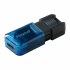 Memoria USB Kingston DataTraveler 80 M, 128GB, USB-C 3.2, Lectura 200MB/s, Negro/Azul  2