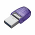 Memoria USB Kingston DataTraveler MicroDuo 3C, 128GB, USB A/C, Lectura 200MB/s, Morado  2