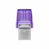 Memoria USB Kingston DataTraveler MicroDuo 3C, 128GB, USB A/C, Lectura 200MB/s, Morado  1