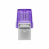 Memoria USB Kingston DataTraveler MicroDuo 3C, 256GB, USB A/C, Lectura 200MB/s, Morado  1