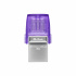 Memoria USB Kingston DataTraveler MicroDuo 3C, 64GB, USB A/C, Lectura 200MB/s, Morado  1