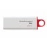 Memoria USB Kingston DataTraveler I G4, 32GB, USB 3.0, Blanco/Rojo  1